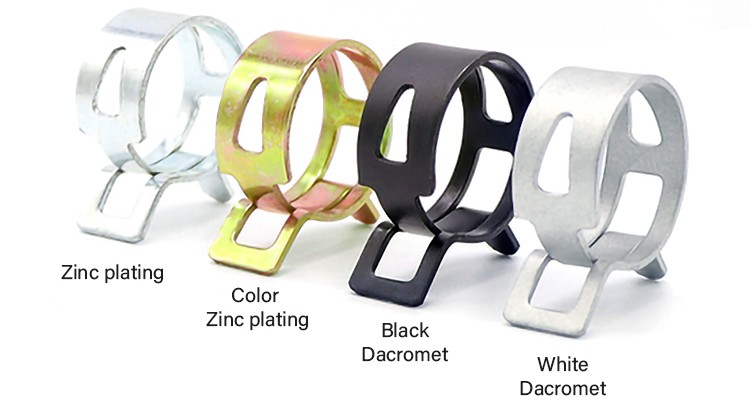 Пружинный зажим YDCT обрабатывается различными поверхностными обработками, такими как гальванизация и покрытие.