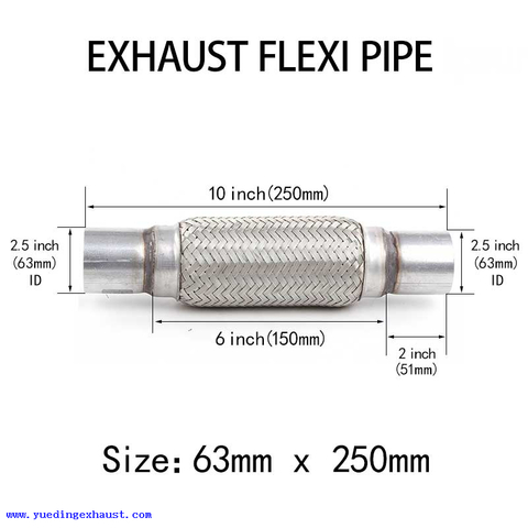 63мм x 250мм Выхлопная гибкая труба Flex Joint Ремонт гибкой трубы