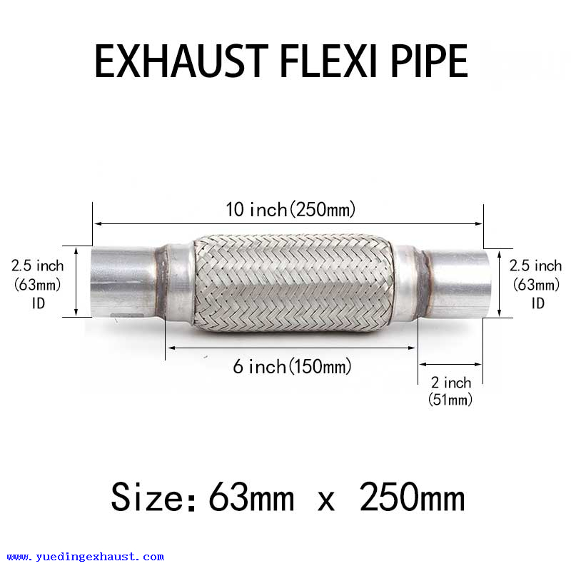 63мм x 250мм Выхлопная гибкая труба Flex Joint Ремонт гибкой трубы