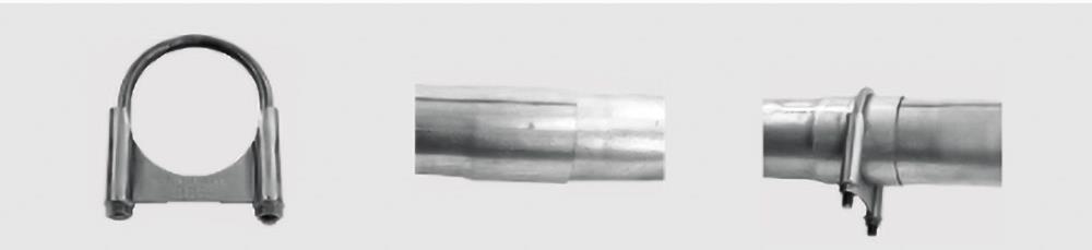 heavy duty guillotine clamp for exhaust pipe slip joint гильотинный седловидный зажим выхлопной системы для полной герметизации на 360 градусов