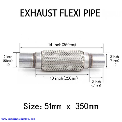 2 дюйма x 14 дюймов Выхлопная труба Flexi Pipe Flex Joint Ремонт гибкой трубки