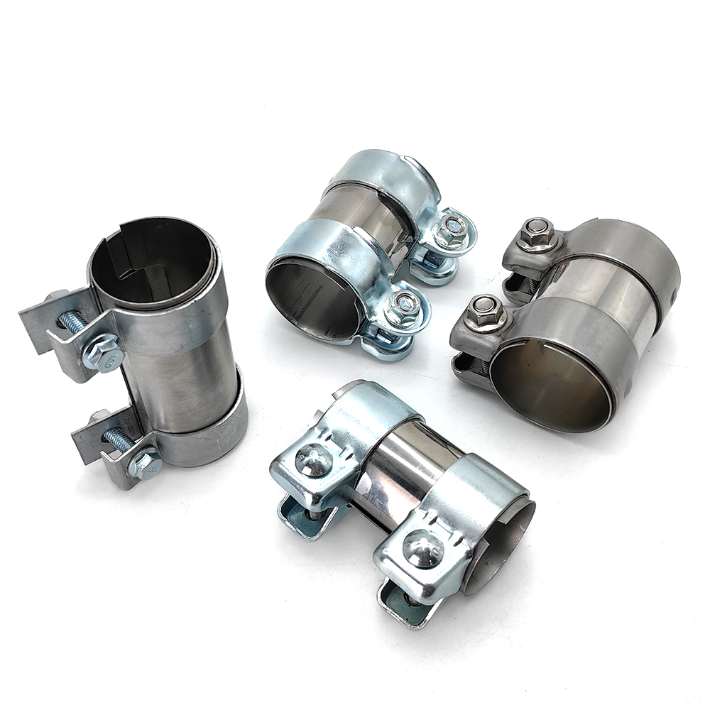 Exhaust sleeve connector for same diameter pipes Легко устанавливаемый соединитель выхлопной трубы для ремонта своими руками