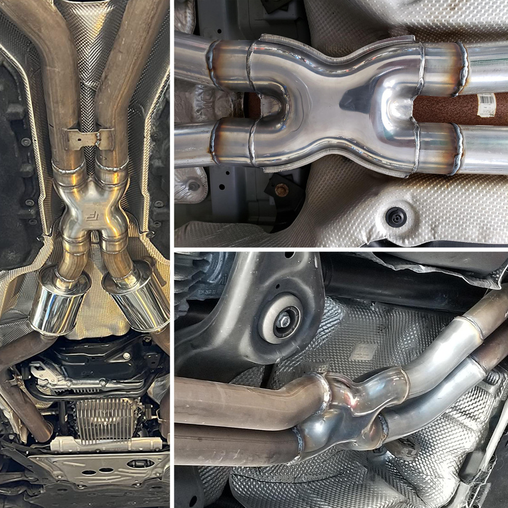 Соединитель переходника X-образной и Y-образной трубы выхлопной системы