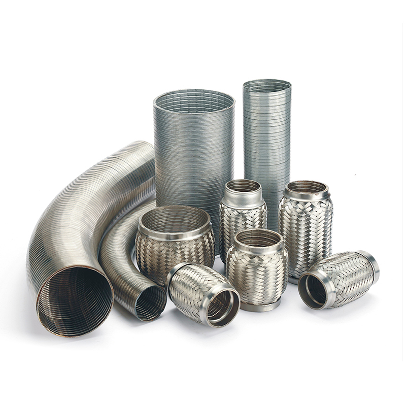 Компенсатор выхлопной системы из нержавеющей стали и сборка гибкой трубы в оплетке