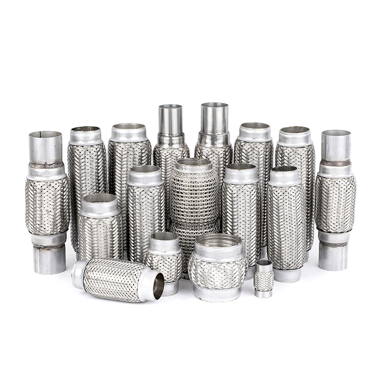 flexible stainless steel braided exhaust pipe for high vibration areas прочная гибкая плетеная труба из нержавеющей стали для автомобильной выхлопной системы